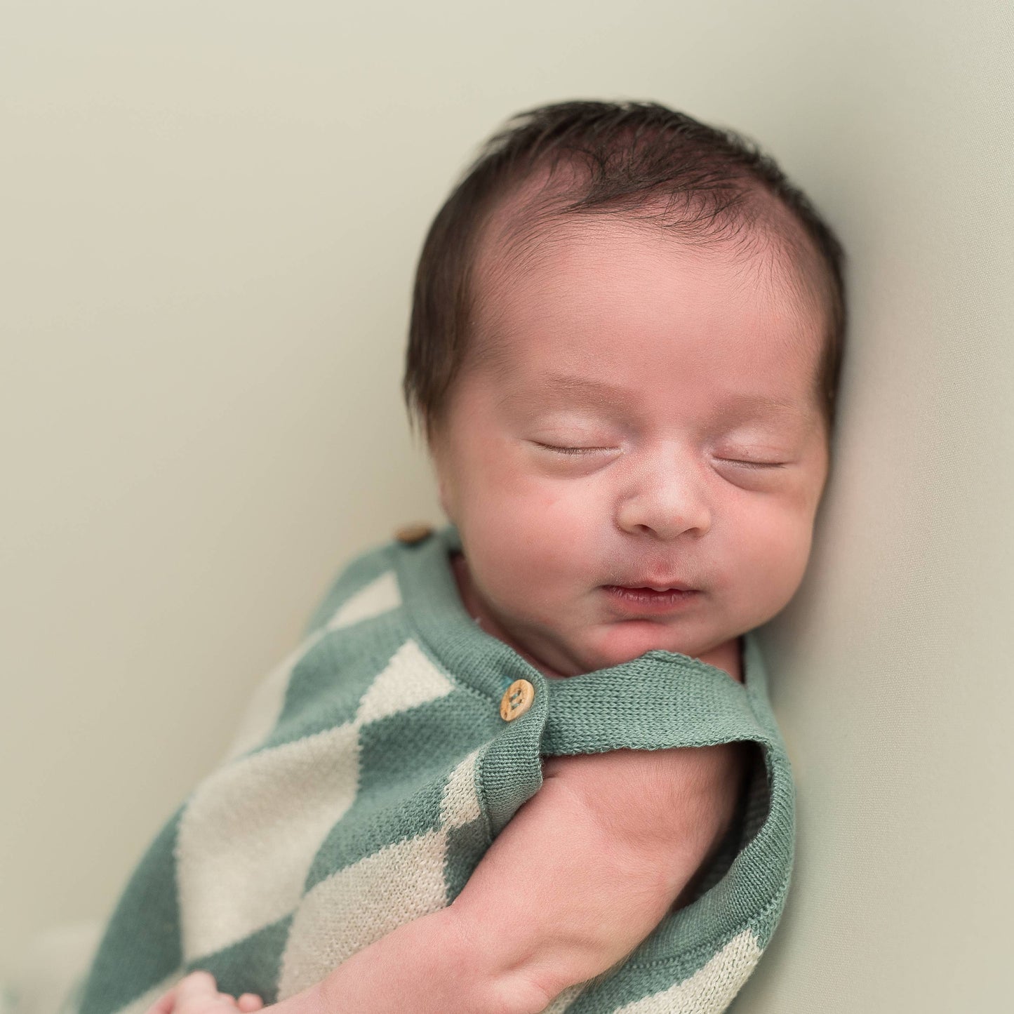 Romper diamond jeans-ecru: 3-6 months