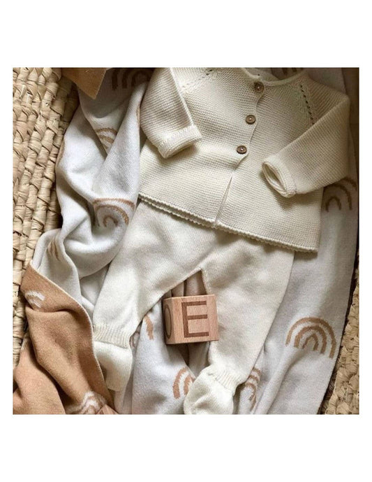 Newborn Pack links Ecru: 3-6 months